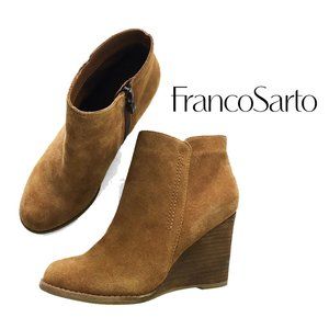 Franco Sarto Henna Suede Wedge Ankle Booties